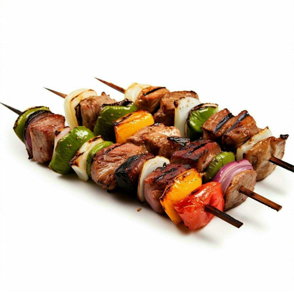 Kabobs mit Weiß Hintergrund hoch Qualität Ultra hd foto