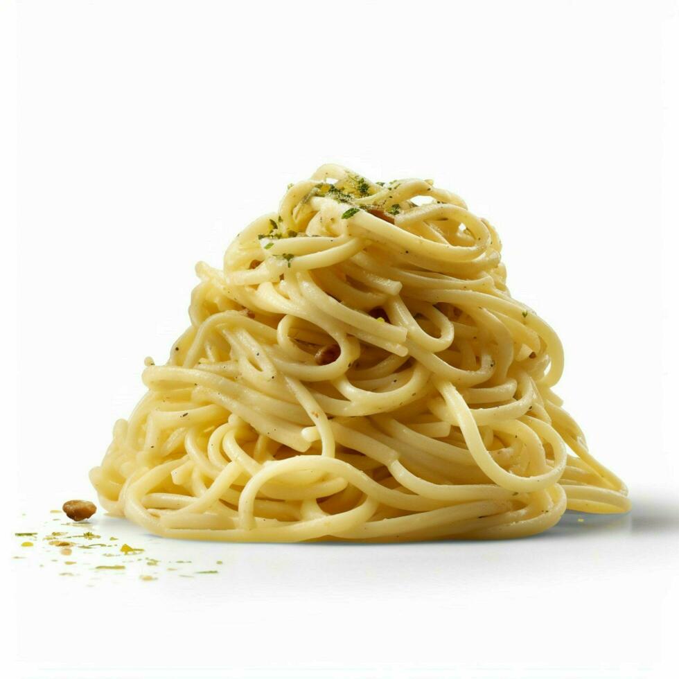 Foto von Linguine mit Nein Hintergrund mit Weiß bac