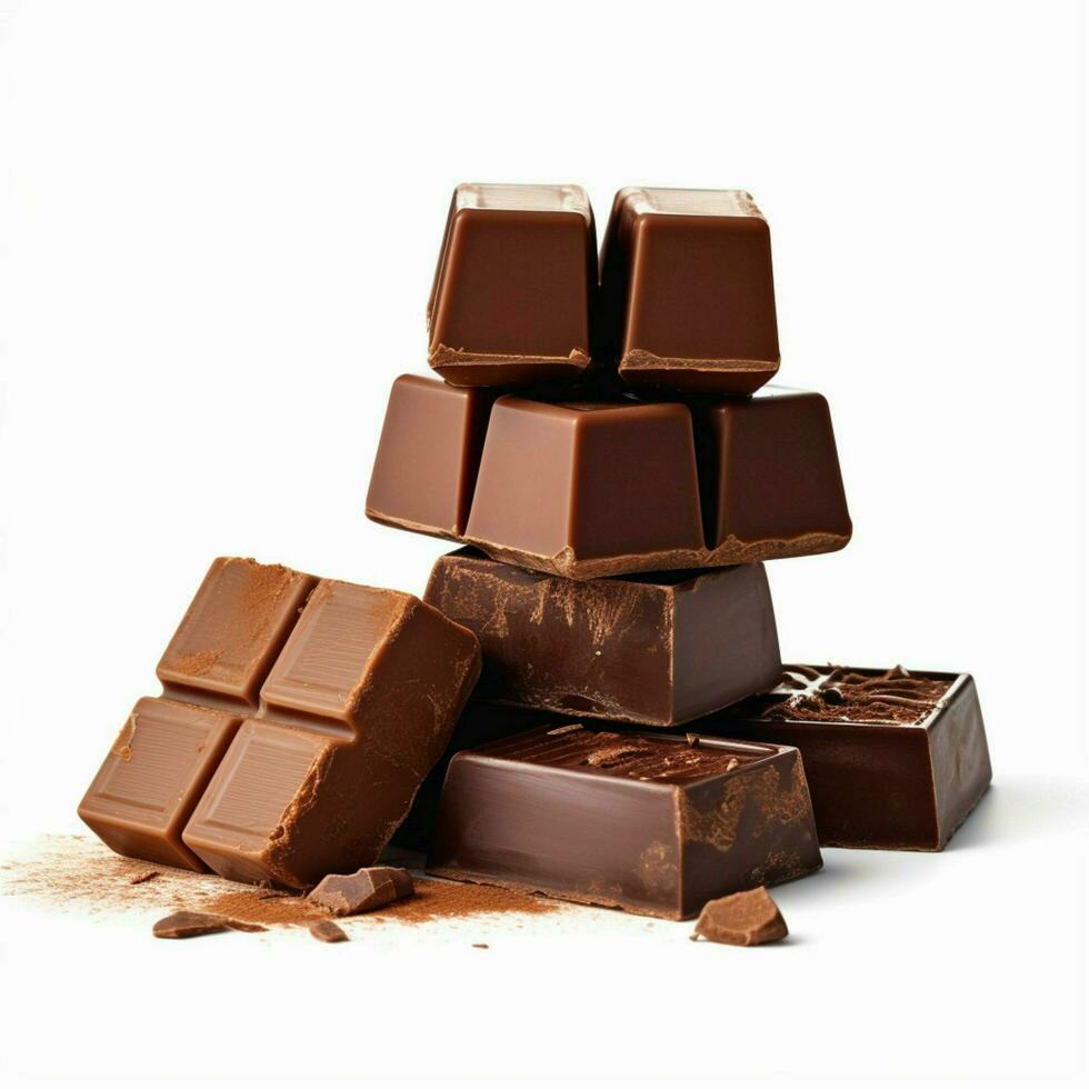 Foto von Schokolade mit Nein Hintergrund mit Weiß