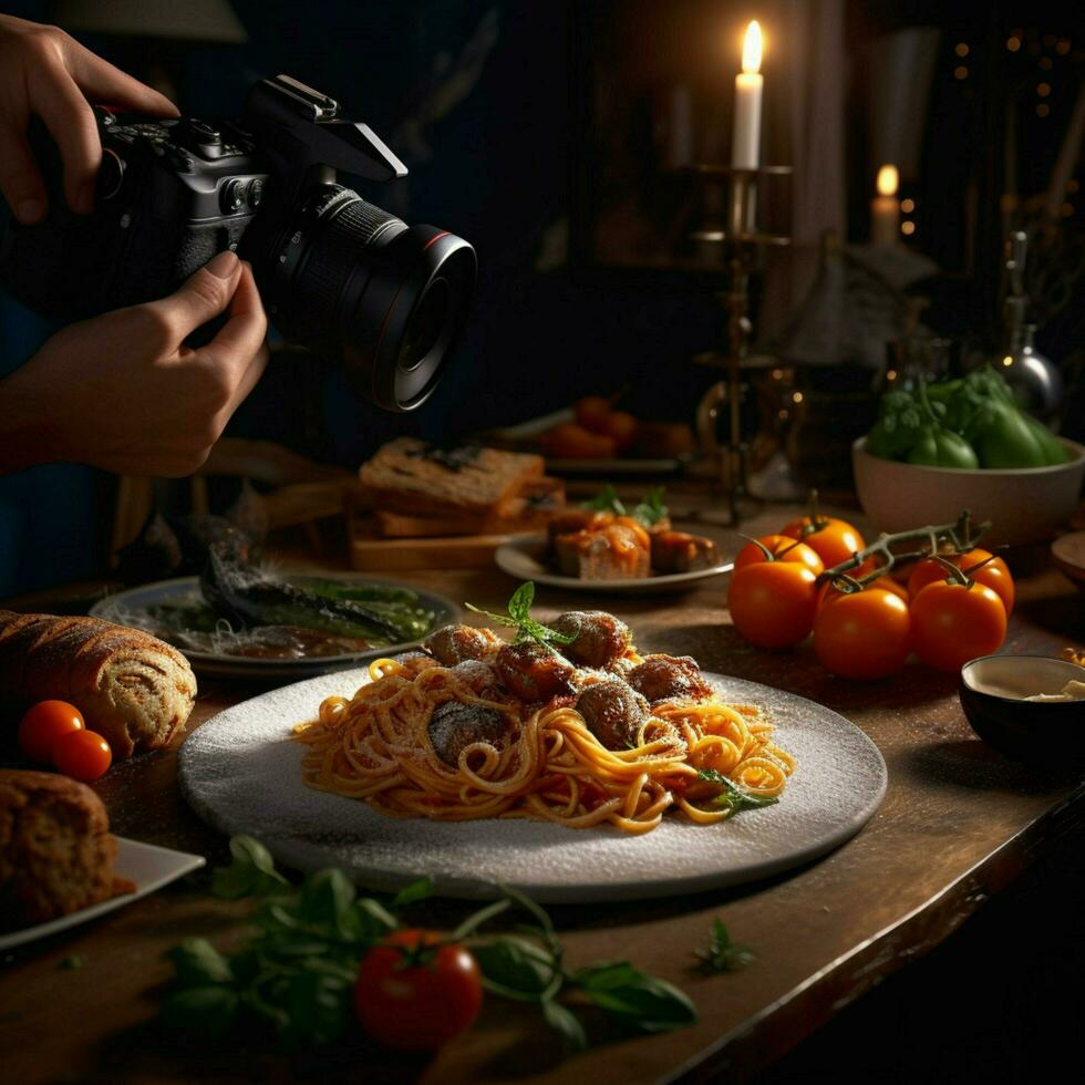 fotorealistisch Fachmann Essen kommerziell fotografieren foto