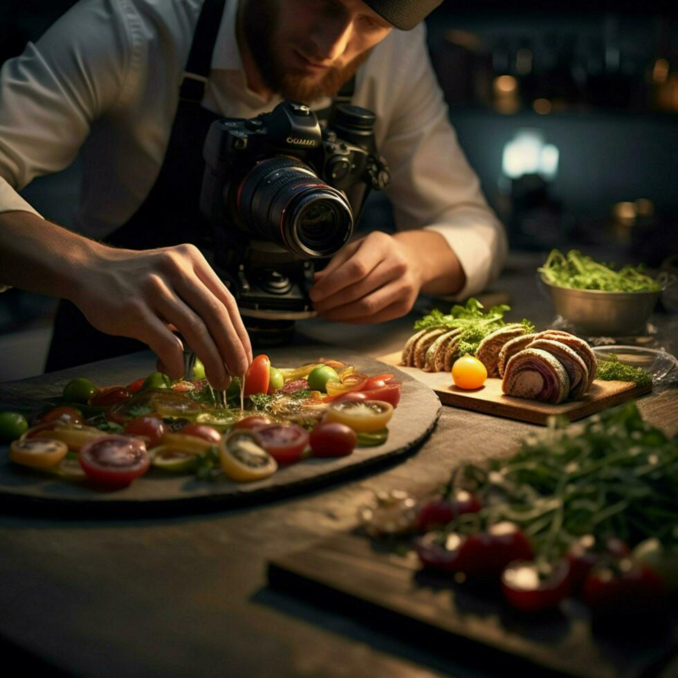 fotorealistisch Fachmann Essen kommerziell fotografieren foto