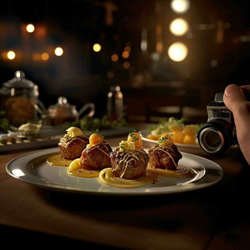 fotorealistisch Fachmann Essen kommerziell fotografieren foto