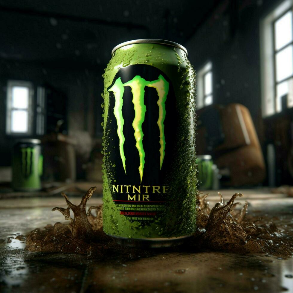 Produkt Schüsse von Monster- Energie hoch Qualität 4k foto