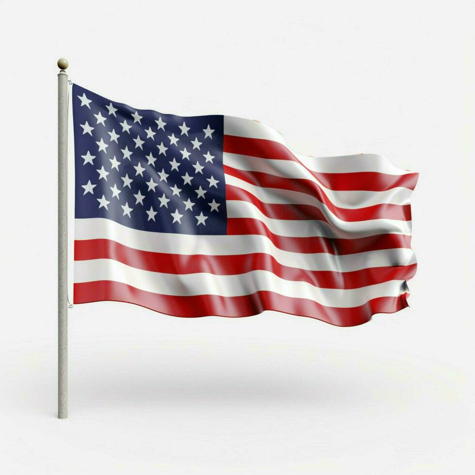 USA Flagge mit Weiß Hintergrund hoch Qualität Ultra foto