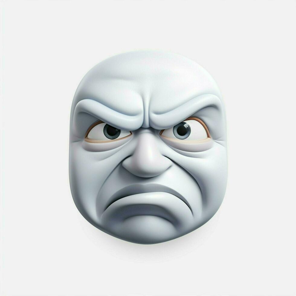 kalt Gesicht Emoji auf Weiß Hintergrund hoch Qualität 4k hdr foto