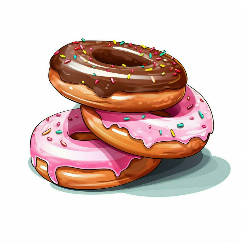 Donuts 2d Vektor Illustration Karikatur im Weiß backgrou foto