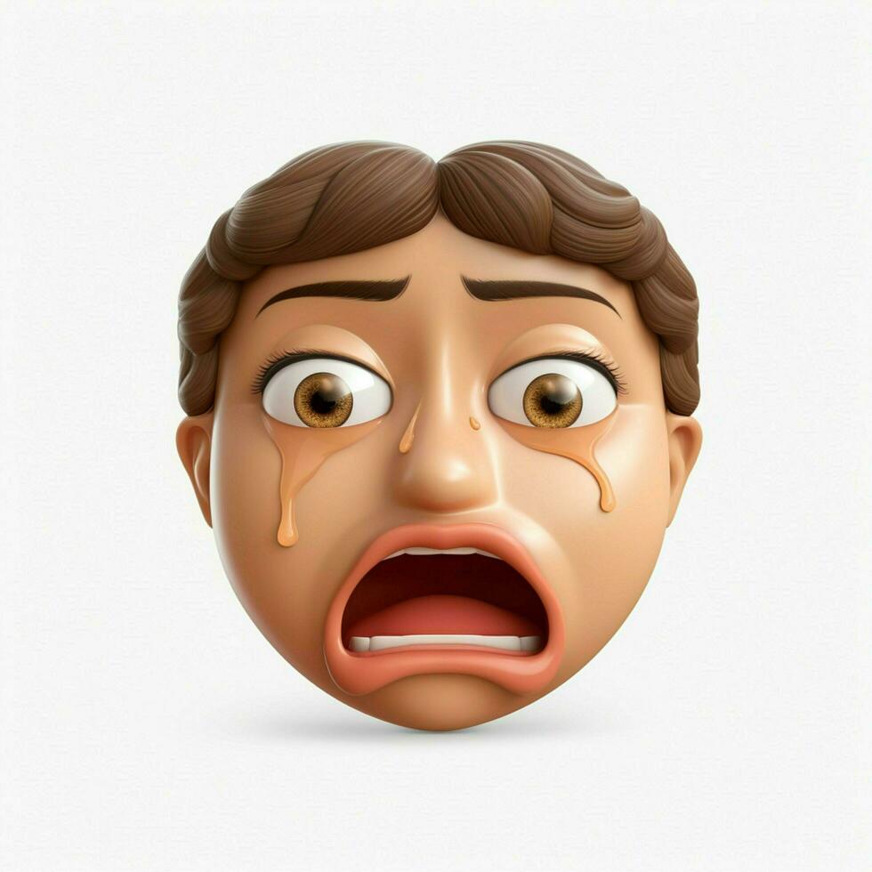 Gesicht Erbrechen Emoji auf Weiß Hintergrund hoch Qualität 4k hd foto
