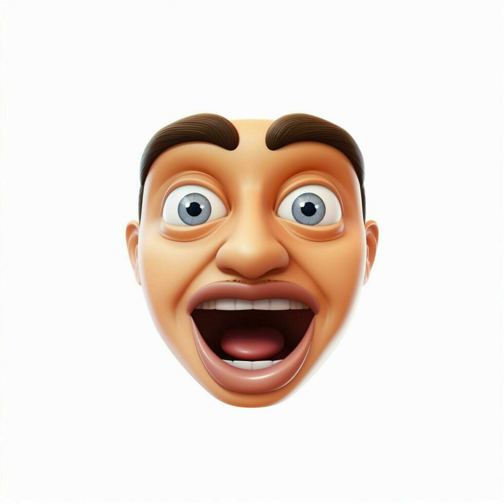 Gesicht mit diagonal Mund Emoji auf Weiß Hintergrund hoch foto