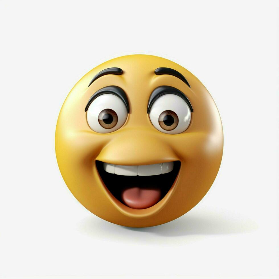 erleichtert Gesicht Emoji auf Weiß Hintergrund hoch Qualität 4k hd foto