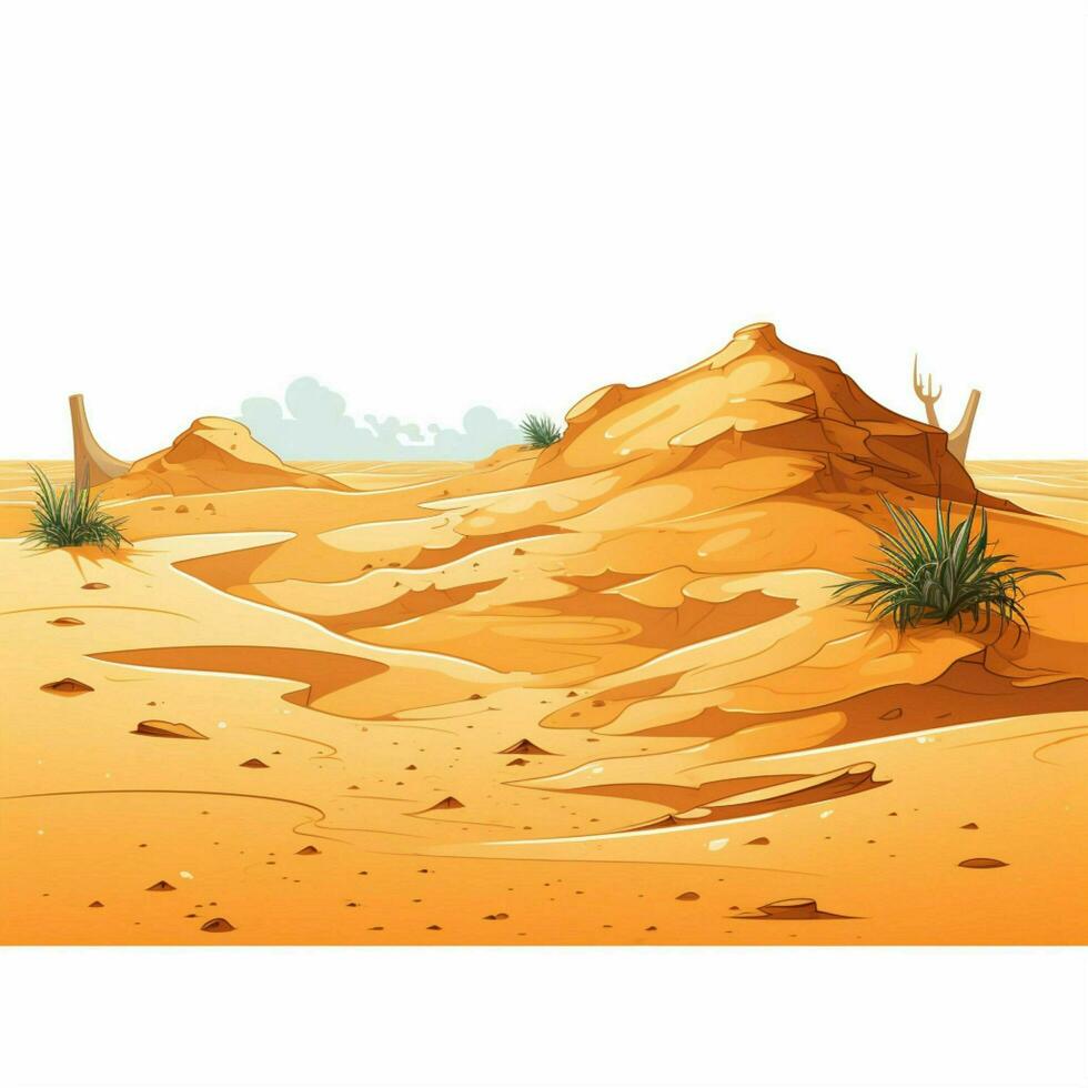 Sand 2d Karikatur Vektor Illustration auf Weiß Hintergrund Hallo foto