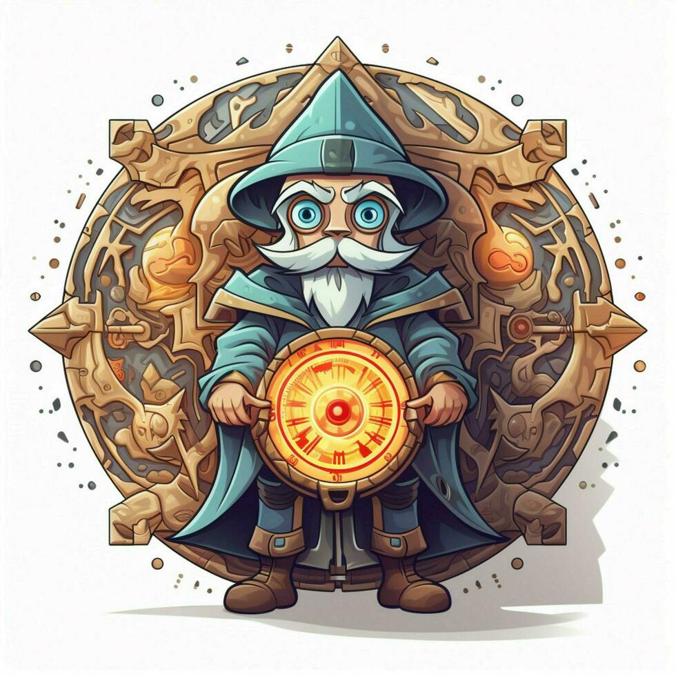 Talisman 2d Karikatur Vektor Illustration auf Weiß Hintergrund foto