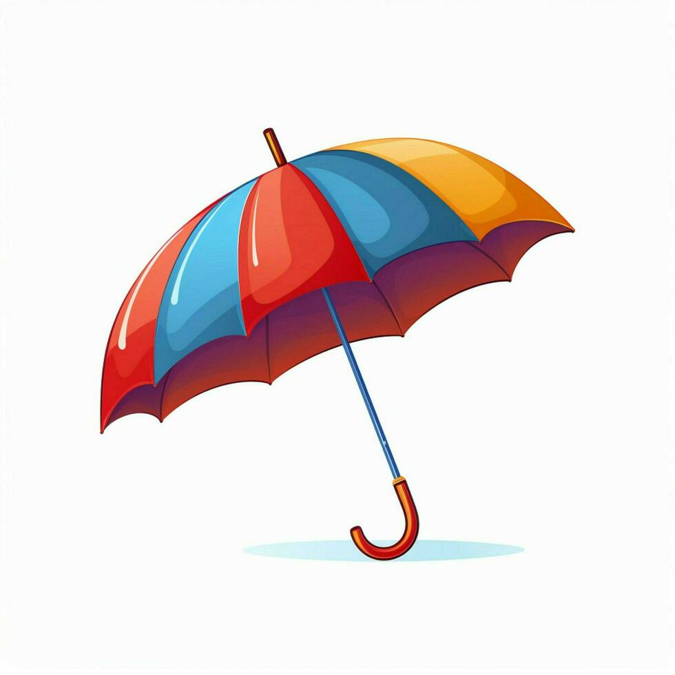 Regenschirm 2d Karikatur Vektor Illustration auf Weiß Hintergrund foto