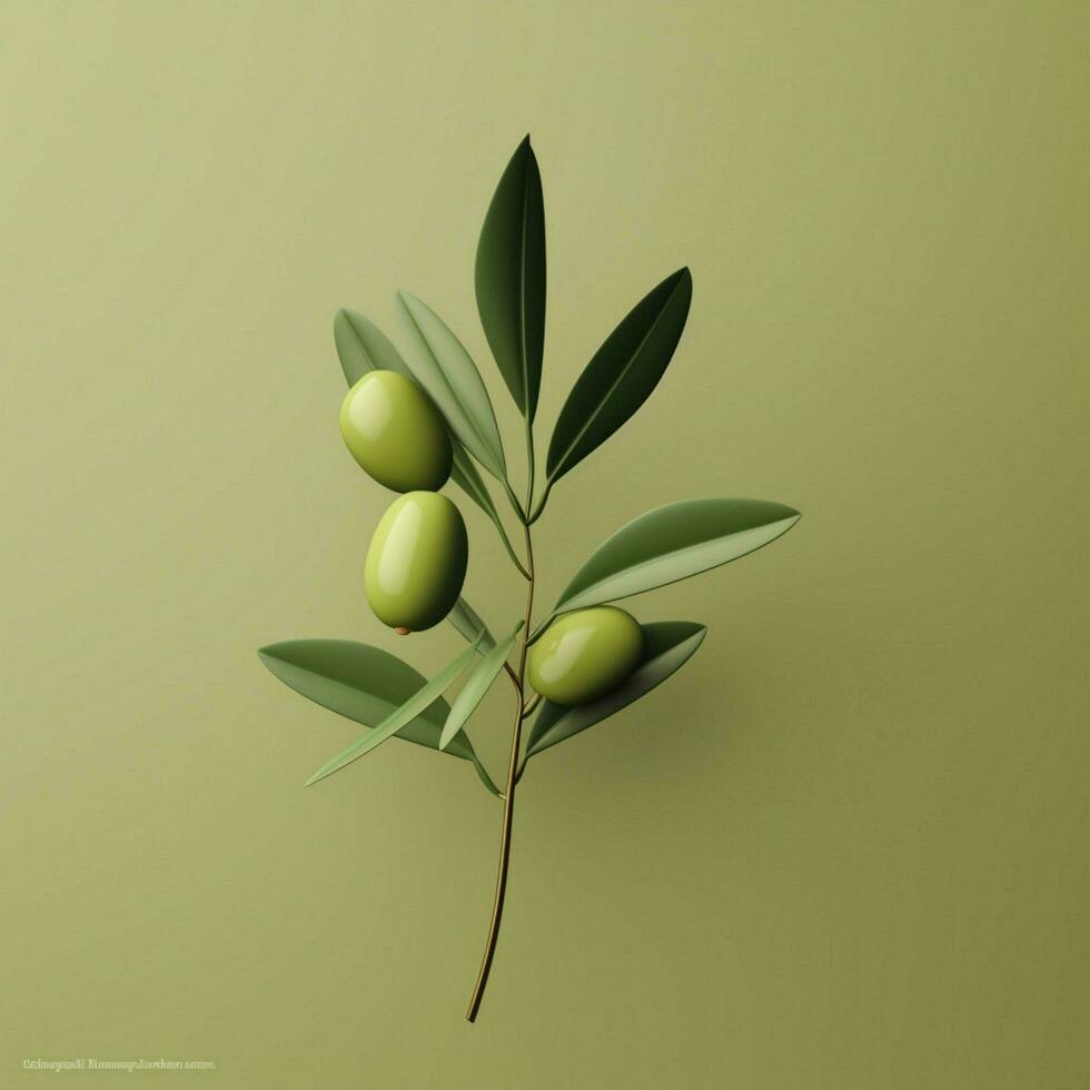 Olive minimalistisch Hintergrund hoch Qualität 4k hdr foto