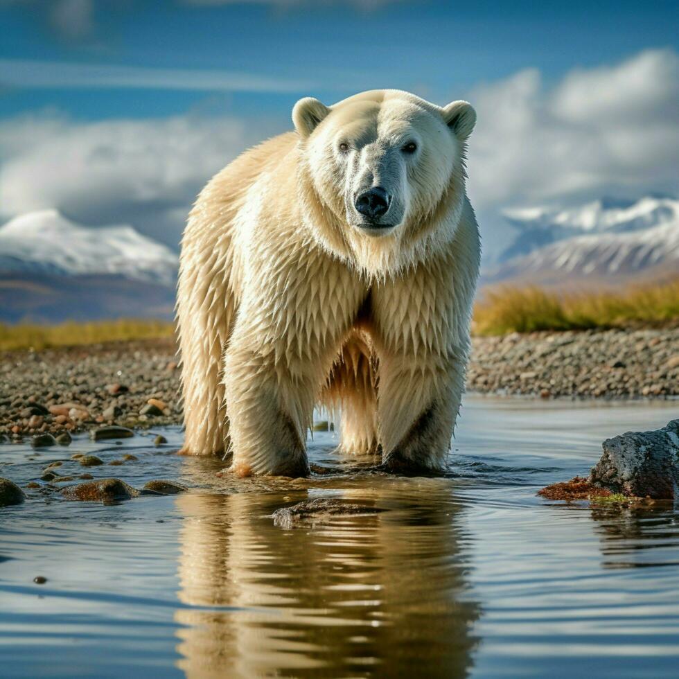 Polar- Bär wild Leben Fotografie hdr 4k foto