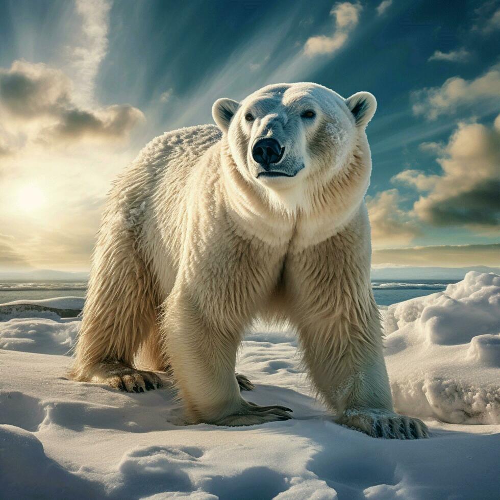 Polar- Bär wild Leben Fotografie hdr 4k foto