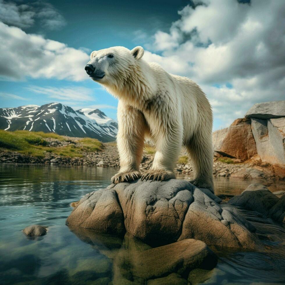 Polar- Bär wild Leben Fotografie hdr 4k foto