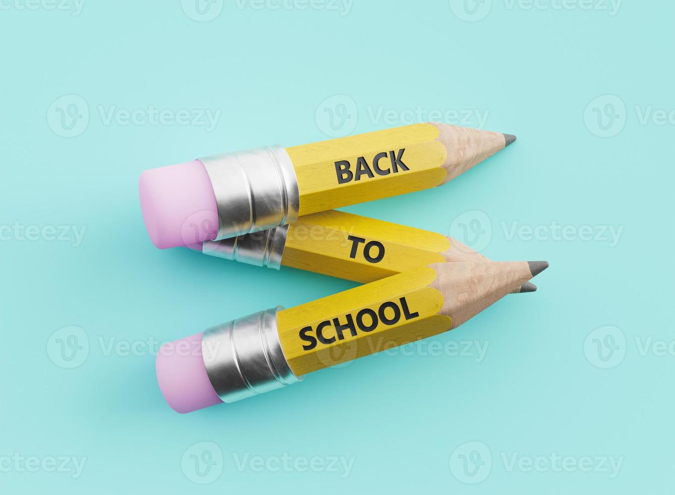 minimalistische Bleistifte im Back to School-Konzept foto