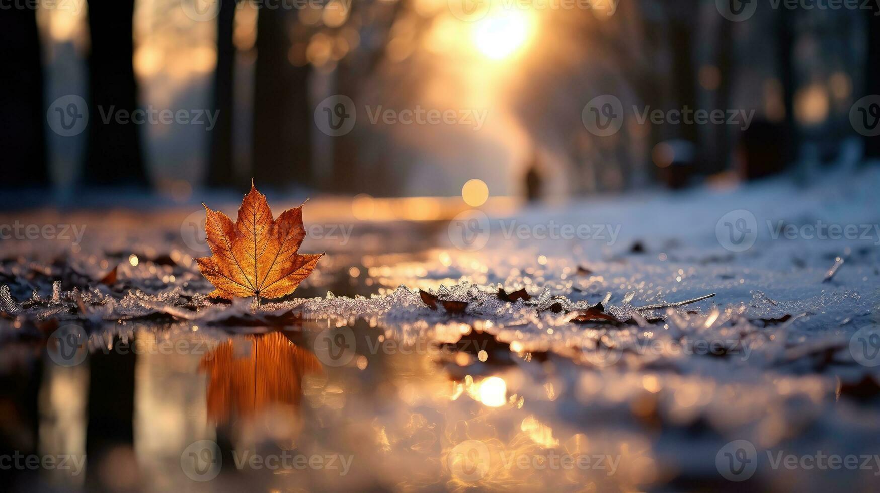 das Charme von ein Winter Tag. generativ ai foto