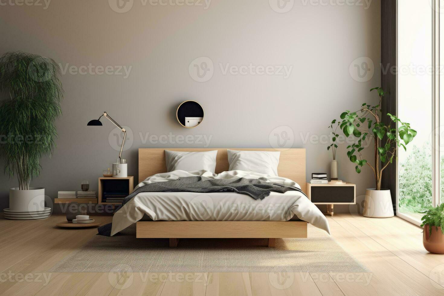 ai generativ Foto von ein elegant und modern Schlafzimmer