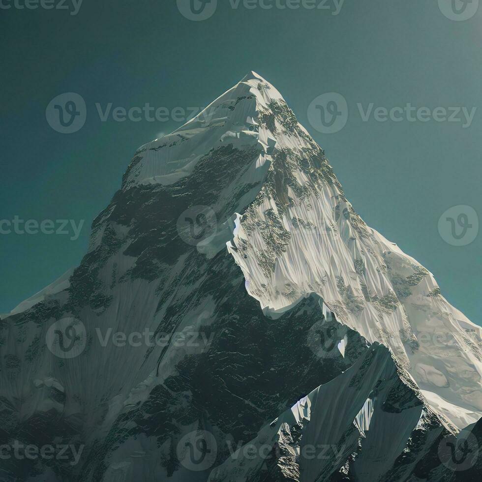 das Weg zu montieren Everests Gipfel ist beide zermürbend und lohnend , ai generiert foto
