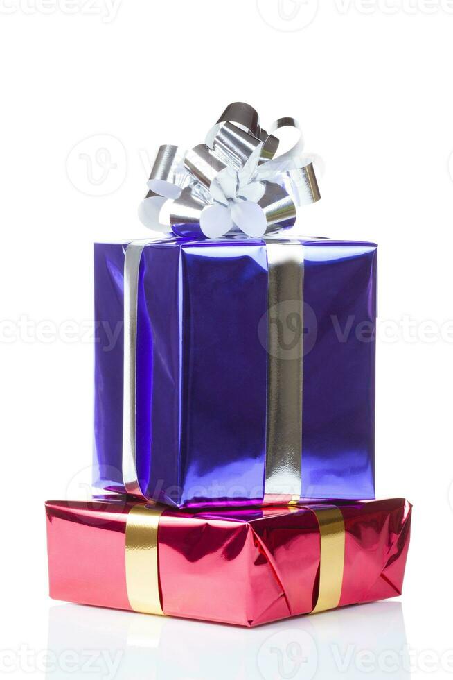 farbig Kisten mit Weihnachten Geschenke foto
