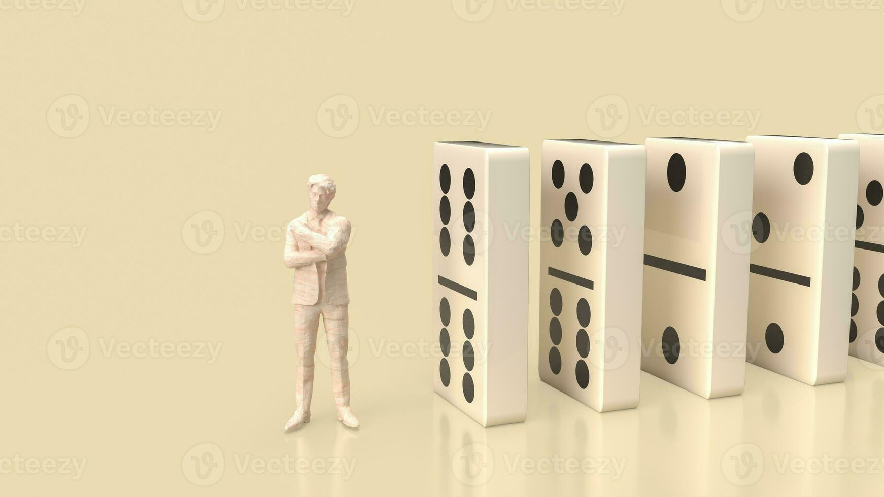 das Domino ist ein klassisch Tischplatte Spiel 3d Rendern foto