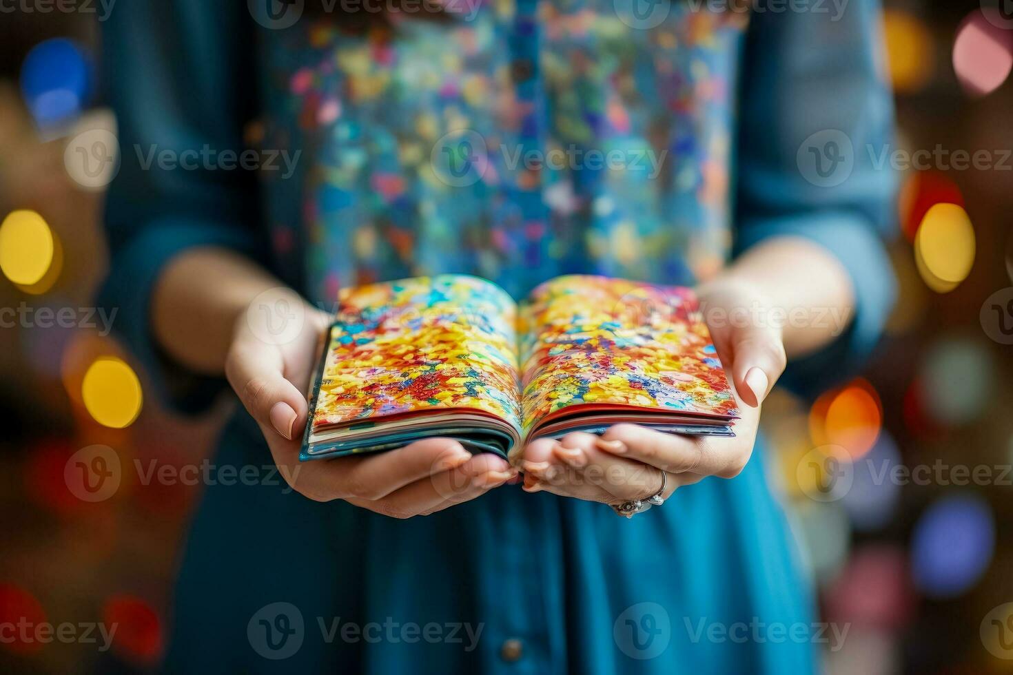 Buch im Hände zurück zu Schule Literatur Teilen Bildungkulturell Feste foto