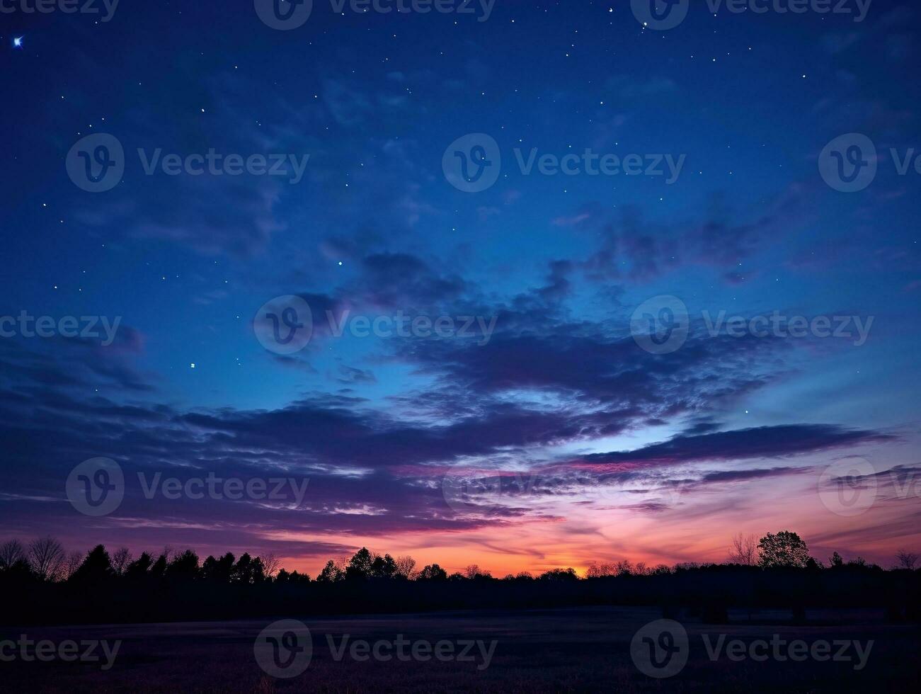 fesselnd Dämmerung Himmel mit Kopieren Raum, Ideal zum Hinzufügen Text oder Grafik zu Ihre Entwürfe. generativ ai foto