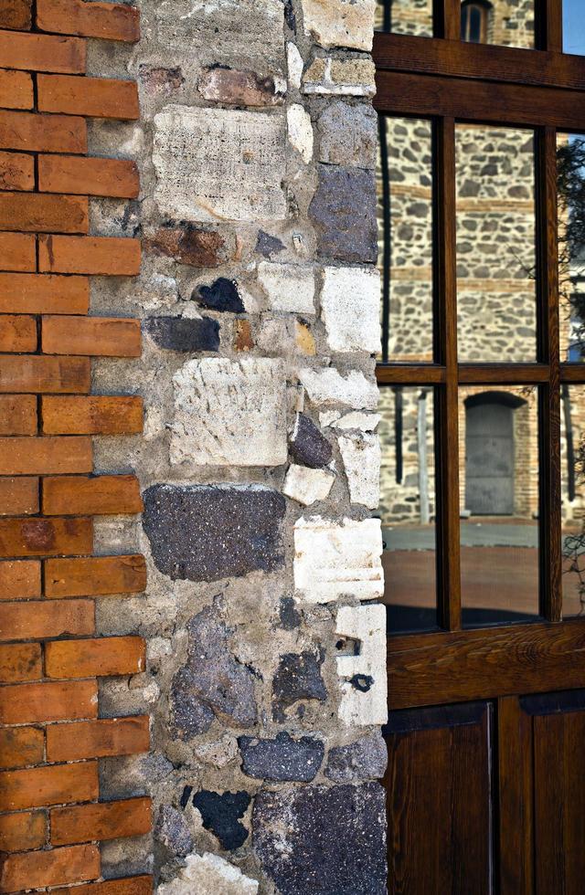 Grunge Steinmauer Hintergrundtextur foto