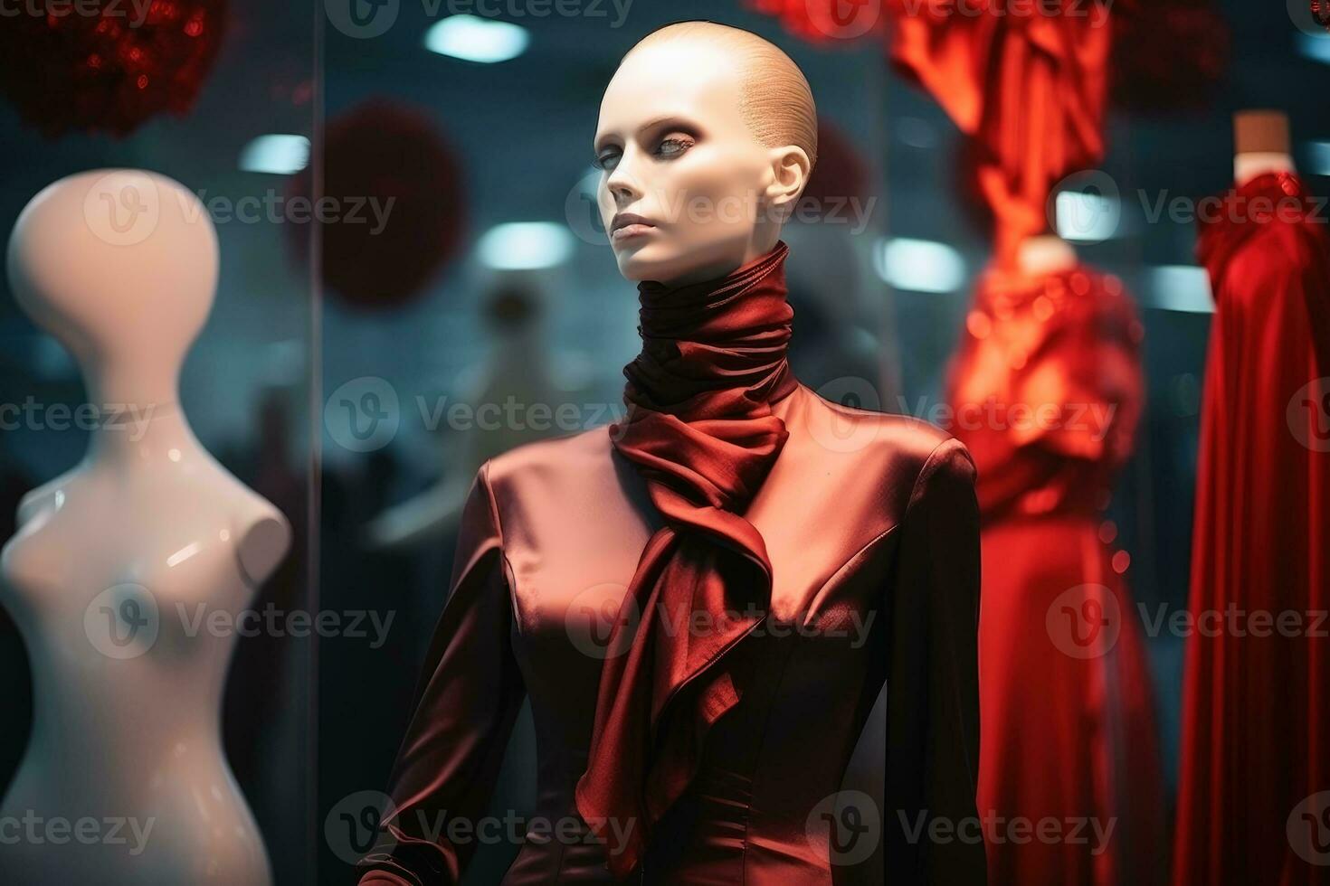 sinnlich Mode auf ein Mannequin angezeigt im ein Geschäft Fenster. foto