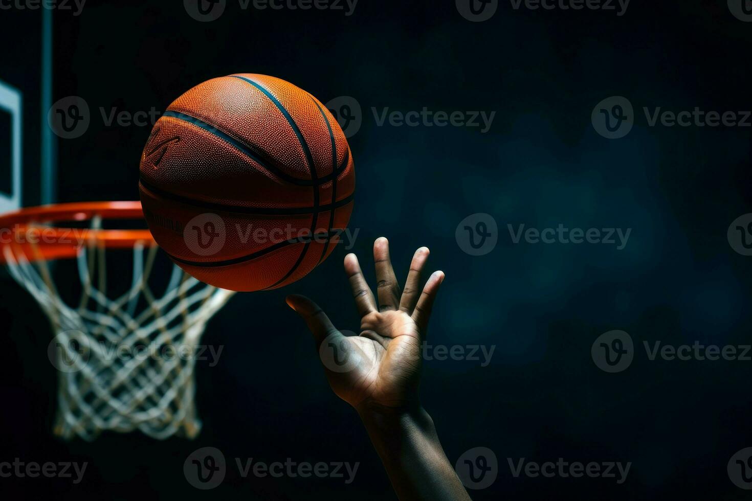 Hand Basketball Ball Sommer. generieren ai foto