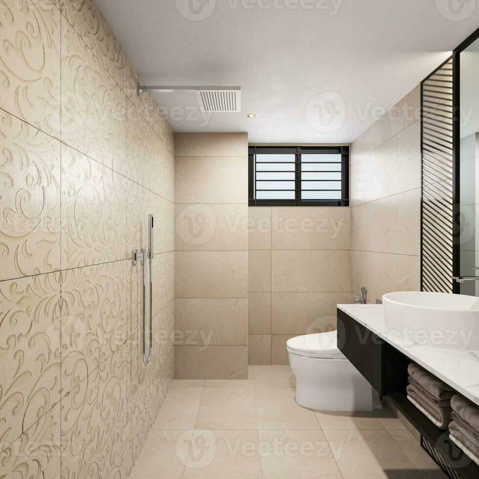 klein Badezimmer, groß Stil kreativ Design Ideen zum Ihre Raum 3d Rendern foto