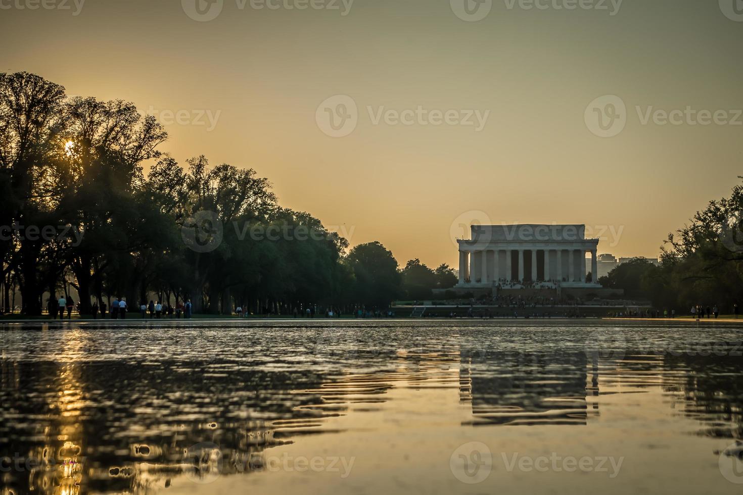 Lincoln Memoril bei Sonnenuntergang in Washington, D.C foto