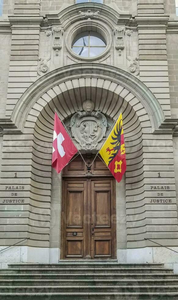 Gerechtigkeit Gericht Eingang im Genf, Schweiz foto