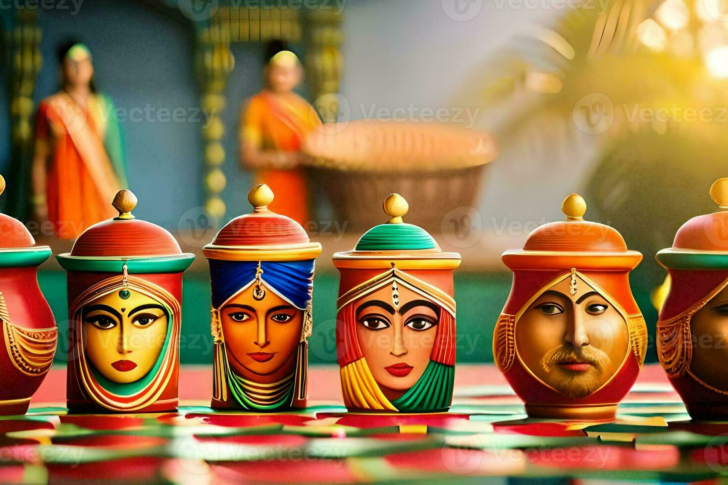 indisch Diwali Festival Dekorationen. KI-generiert foto