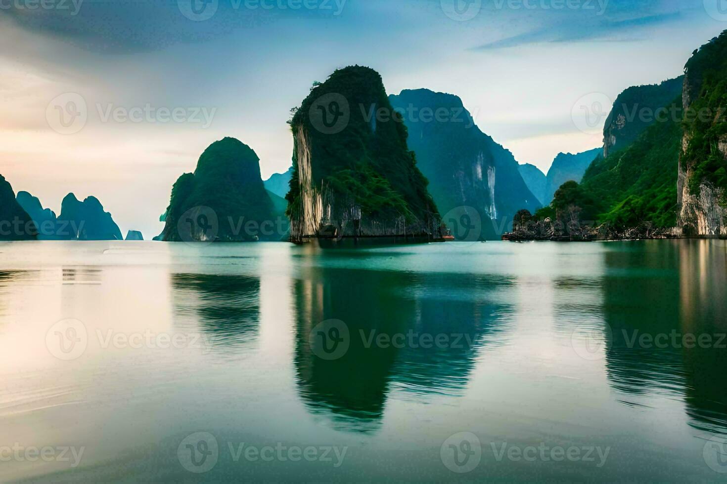 das Ha lange Bucht im Vietnam. KI-generiert foto