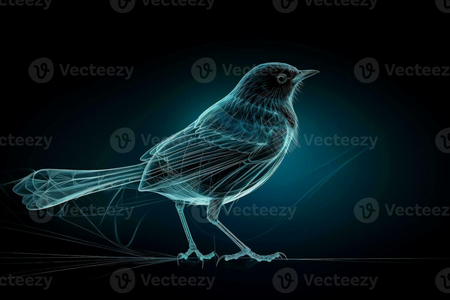 x Strahl Bild von Vogel Skelett- Struktur Hintergrund mit leeren Raum zum Text foto