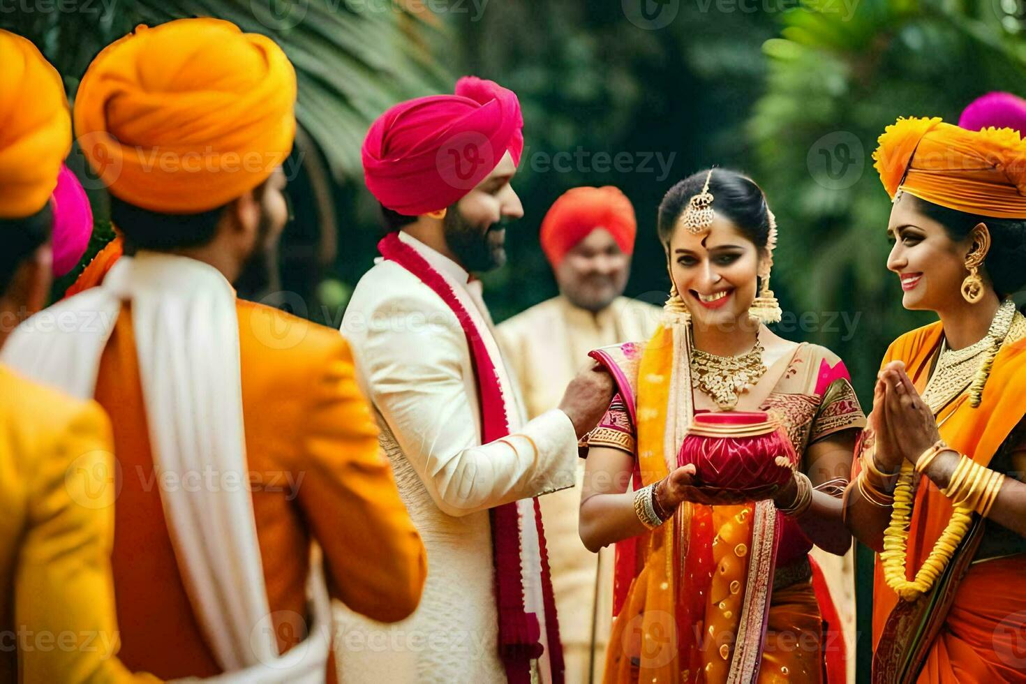 indisch Hochzeit im Delhi. KI-generiert foto