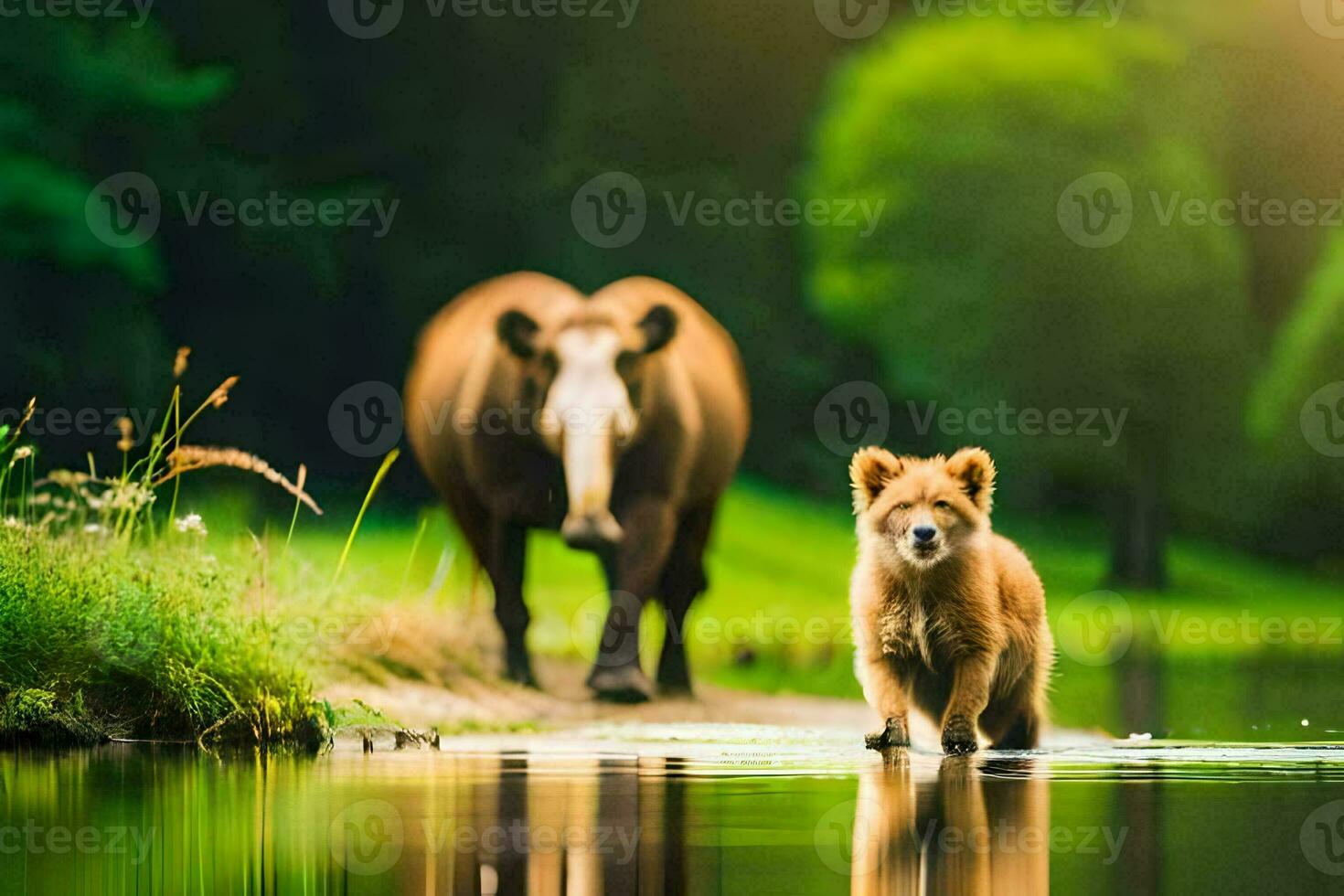 Foto Hintergrund das Tier, Nashorn, Nashorn, Nashorn, Nashorn, Nashorn. KI-generiert