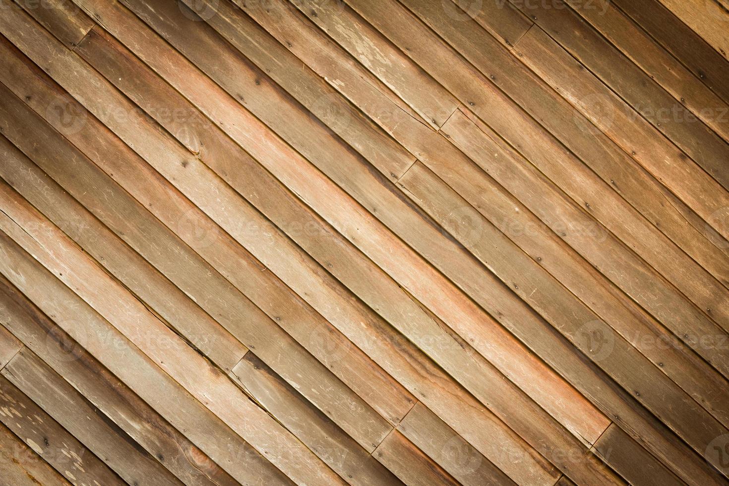 Hintergrund der Holzwand mit diagonalem Winkel foto