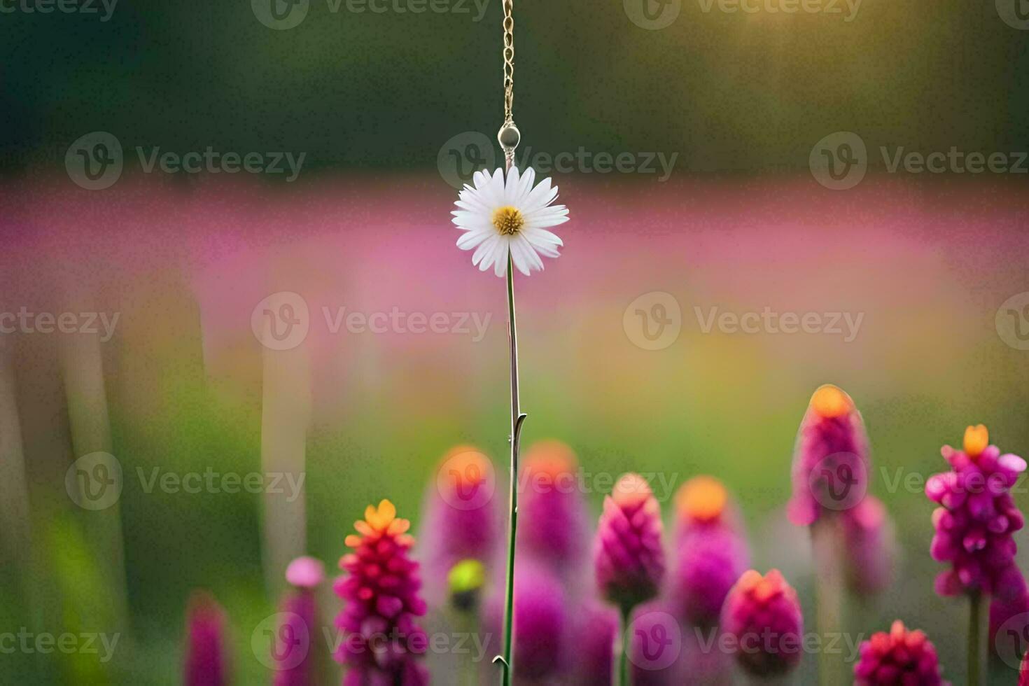 Foto Hintergrund Feld, das Sonne, Blumen, das Sonne, Gänseblümchen, Blume, Feld,. KI-generiert