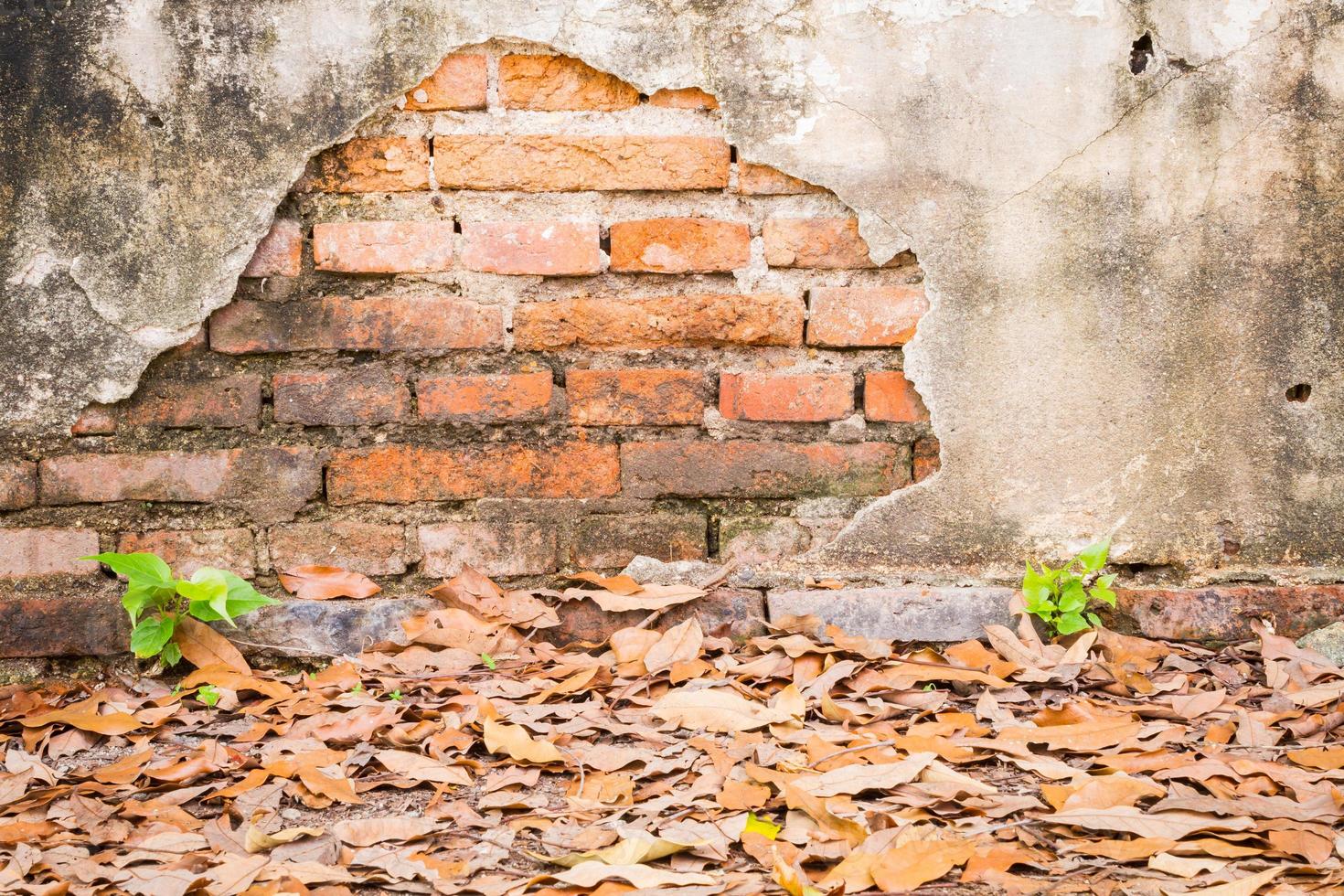 rissiger Beton Vintage Backstein alte Wand Hintergrund. foto