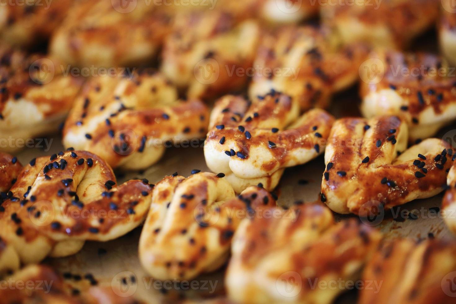 gesalzene Kekse basteln, Bäckerei und Bäckerei, frische Kekse foto