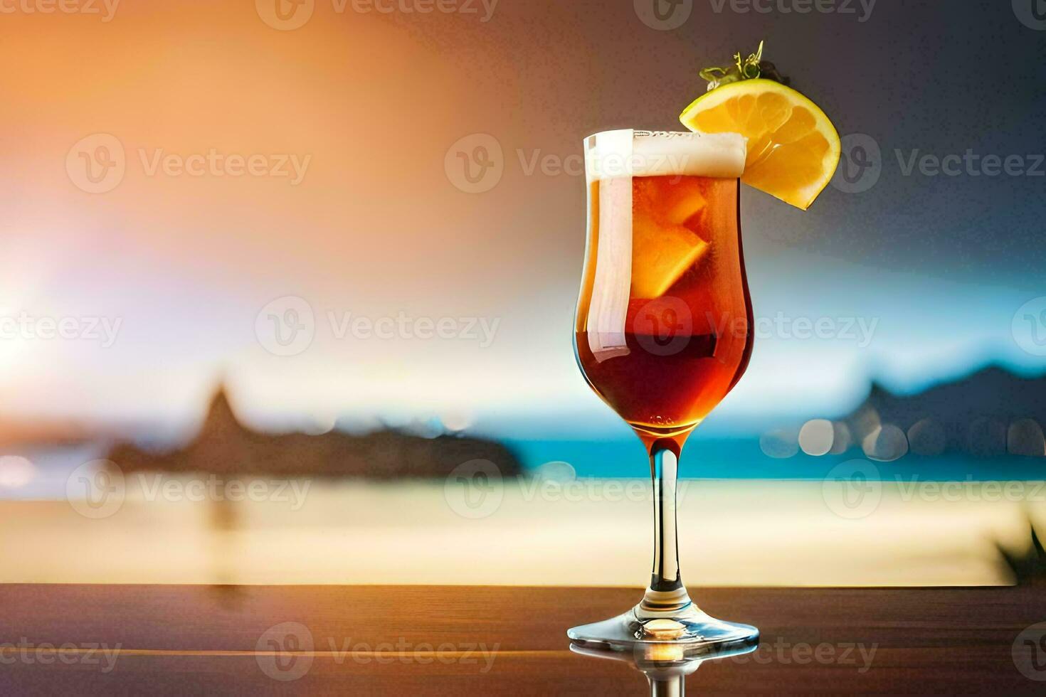 Cocktail auf das Strand. KI-generiert foto