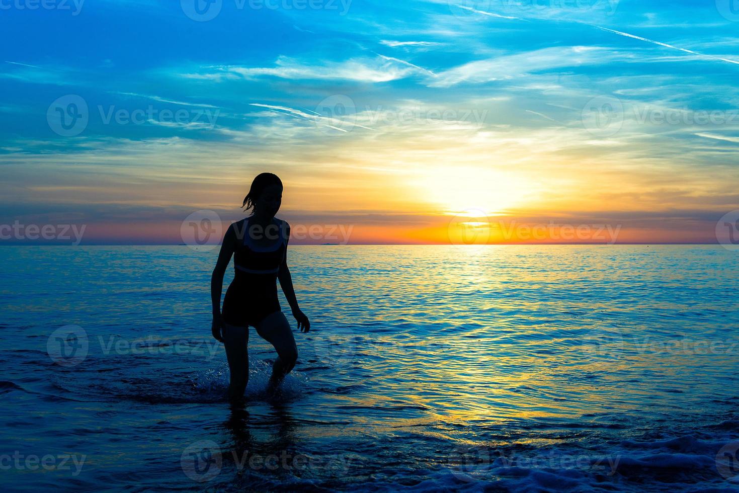 Joggen am Strand foto