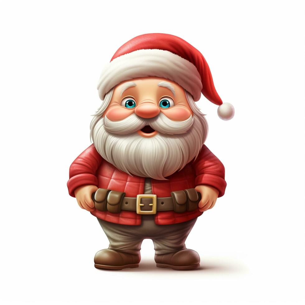 Santa Klausel Animation 3d auf Weiß Hintergrund foto