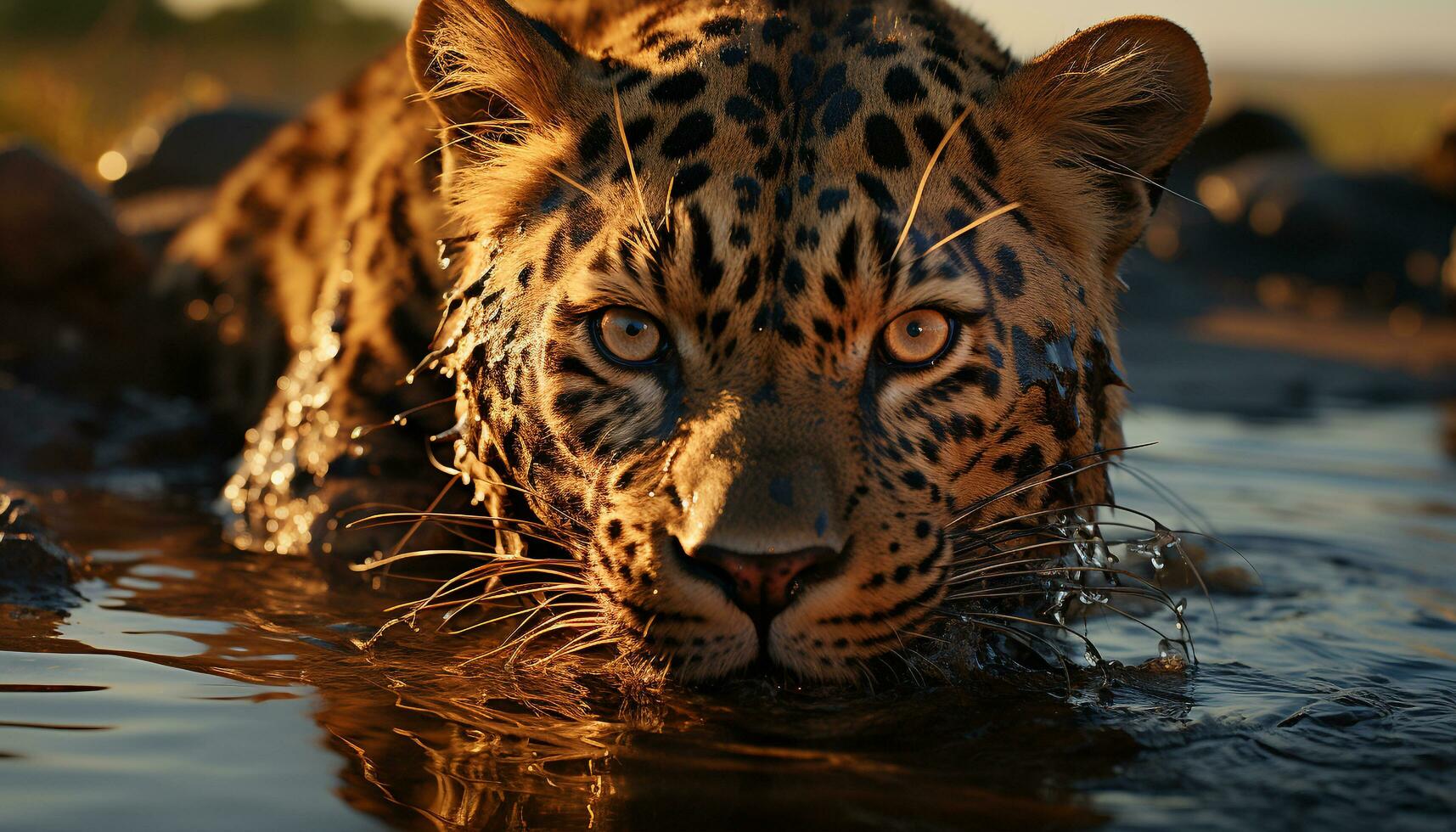 wild Tiere im Natur, undomestiziert Katzen, draußen, Säugetier Katzen, groß Katzen generiert durch ai foto