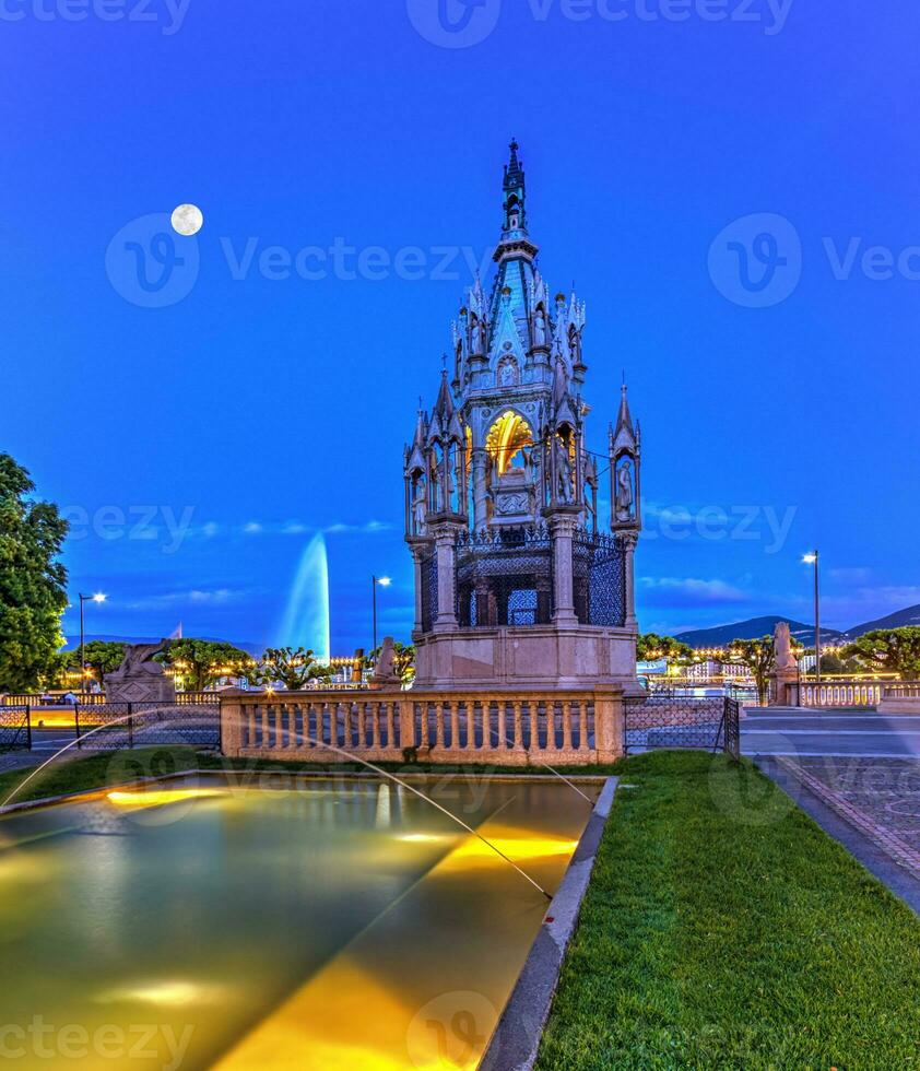Braunschweig Monument und Brunnen, Genf, Schweiz, hdr foto