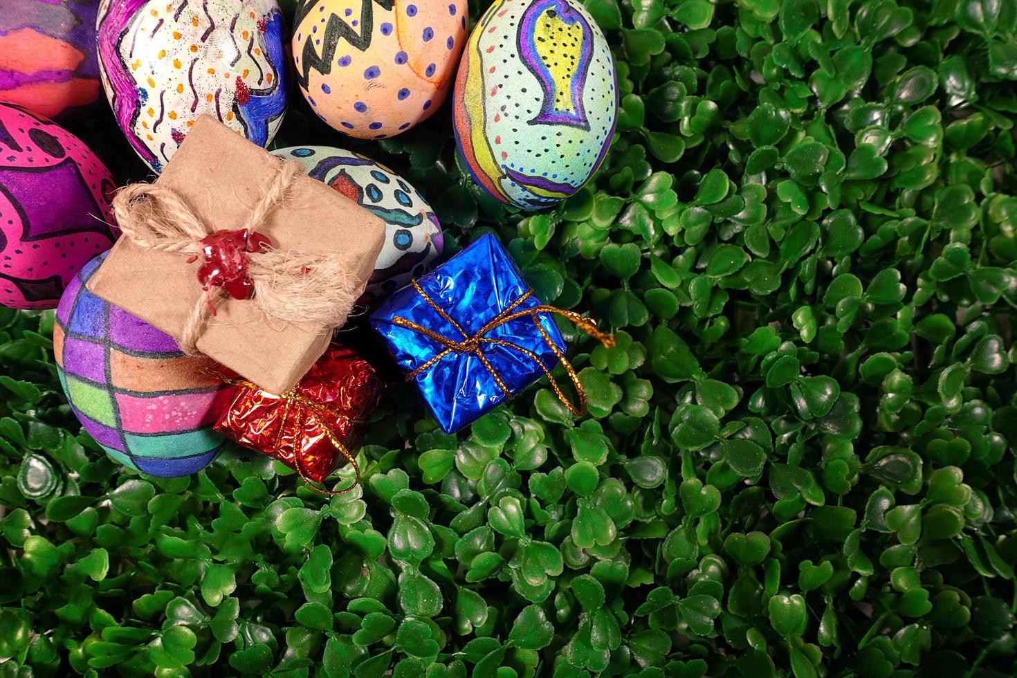 Ostern Ostereier Feiertagsfeier im Frühling foto