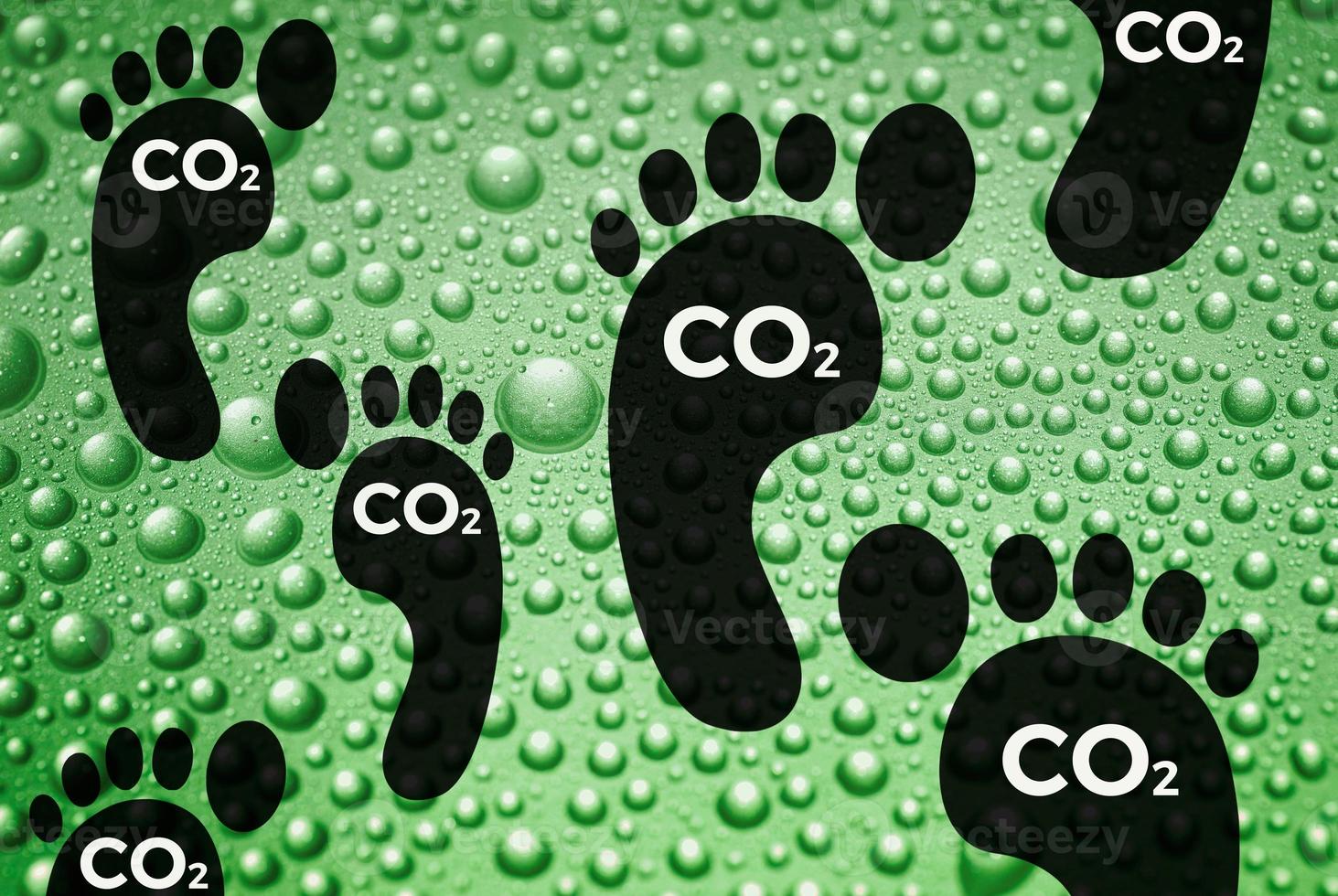CO2-Fußabdruck, Konzept der CO2-Neutralität foto